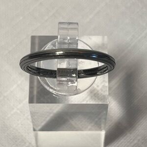 PANDORA Gunmetal Ring Band. Stackable. Size 56 or 7.5. Stamped.